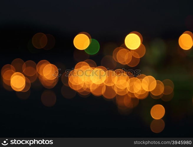 abstract background of blurred warm lights with bokeh effect