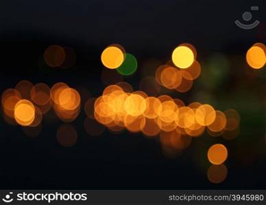 abstract background of blurred warm lights with bokeh effect