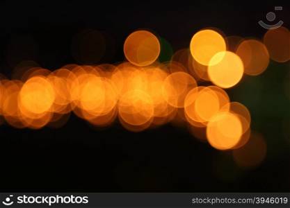 abstract background of blurred warm lights with bokeh effect