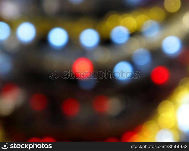 Abstract background of blurry christmas lights