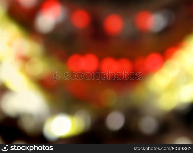 Abstract background of bright blurry christmas lights