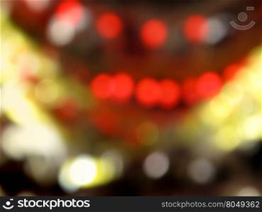 Abstract background of bright blurry christmas lights