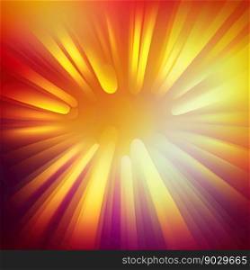 Abstract background of bright red and yellow lights in shape of circle. Abstract background with bright neon lights 3d illustration
