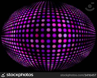abstract background of colored balls on black