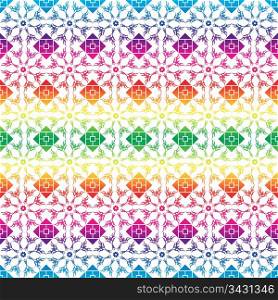 Abstract background of colorful floral seamless pattern