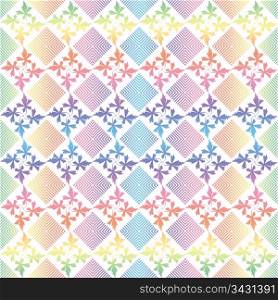 Abstract background of colorful seamless leaves pattern