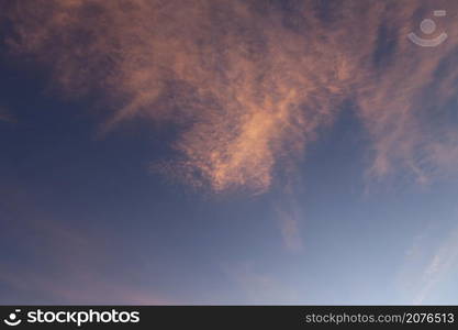 Abstract background of colorful sky and cloud in the evening