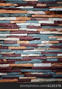 Abstract background of colorful stone wall texture
