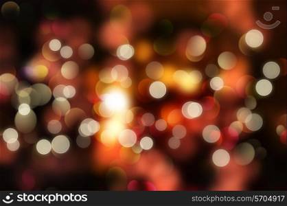 Abstract background of colourful Christmas bokeh lights