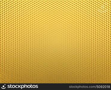 Abstract background of honeycomb made of gold