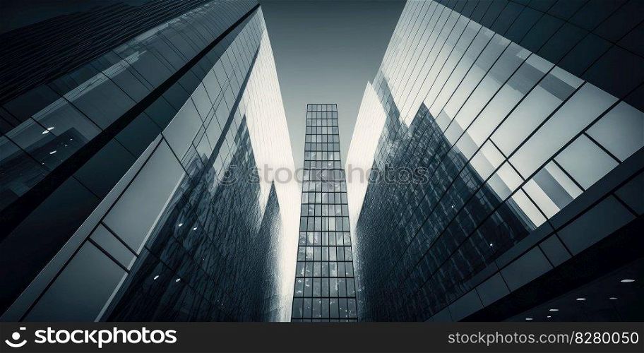 Abstract background of modern office building exterior in new business district