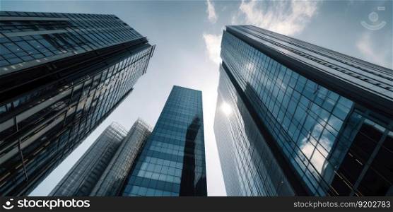 Abstract background of modern office building exterior in new business district