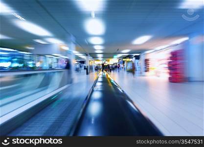 abstract background of moving escalator
