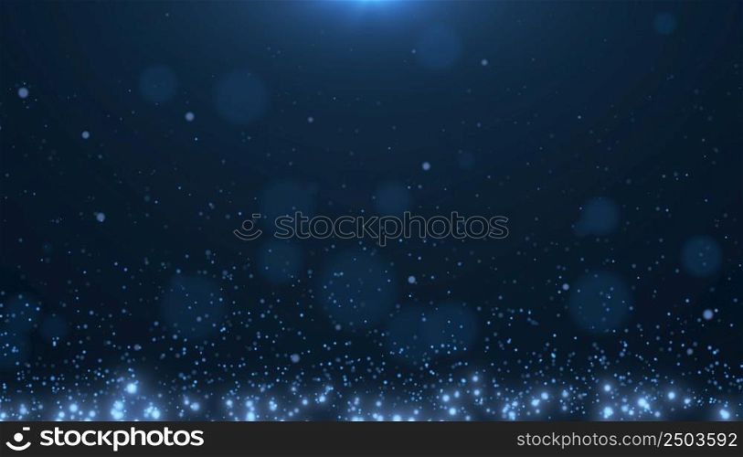 Abstract background of round particles rising up. 3d render.