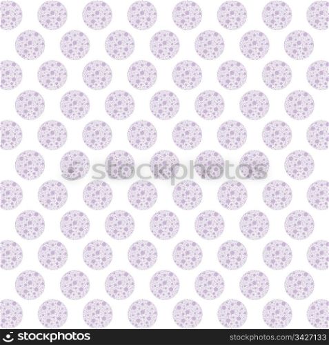Abstract background of seamless polka dots pattern