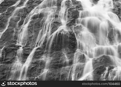 abstract background of waterfalls in black and white