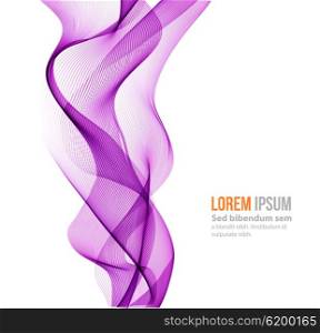 Abstract background, purple transparent waved lines for brochure, website, flyer design. purple smoke wave. purple wavy background