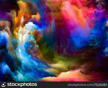 Abstract Background series. Abstract composition of Color and movement on canvas suitable in projects related to art, creativity and imagination