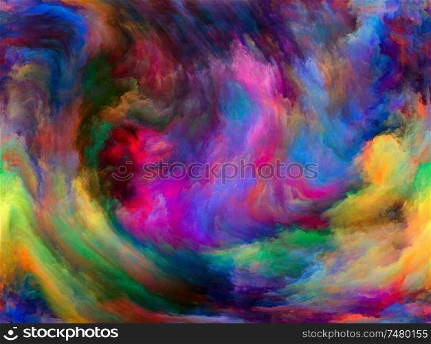 Abstract Background series. Artistic abstraction composed of Color and movement on canvas on the subject art, creativity and imagination