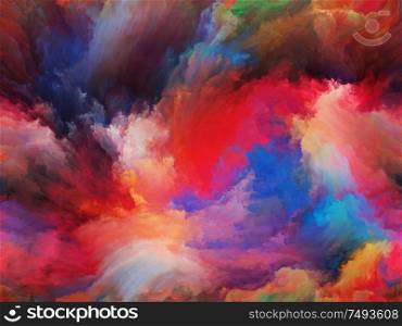 Abstract Background series. Creative arrangement of Color and movement on canvas as a concept metaphor on subject of art, creativity and imagination