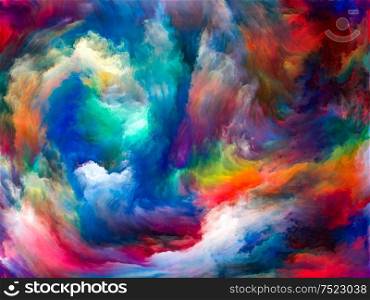 Abstract Background series. Creative arrangement of Color and movement on canvas as a concept metaphor on subject of art, creativity and imagination