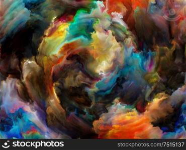 Abstract Background series. Design composed of Color and movement on canvas as a metaphor on the subject of art, creativity and imagination