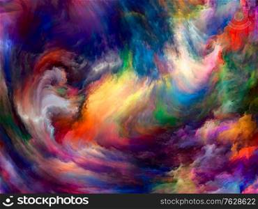 Abstract Background series. Design composed of Color and movement on canvas as a metaphor on the subject of art, creativity and imagination