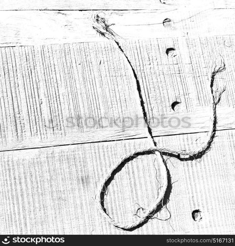 abstract background texture of a brown antique wooden floor and rope