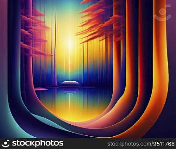 Abstract background that captures the essence of tranquility and serenity. AI Generated