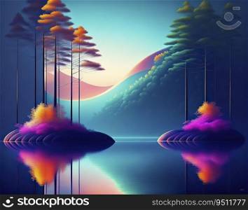 Abstract background that captures the essence of tranquility and serenity. AI Generated