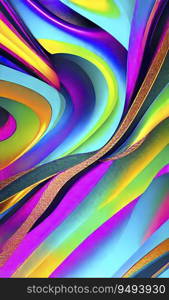 Abstract background / wallpaper with a blend of metallic and neon colors.