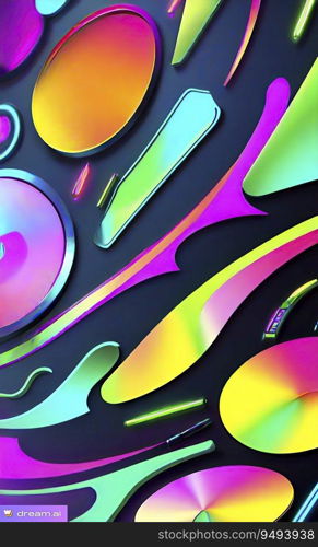 Abstract background / wallpaper with a blend of metallic and neon colors.