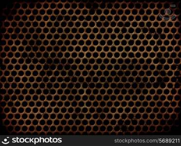 Abstract background with a grunge perforated metal effect