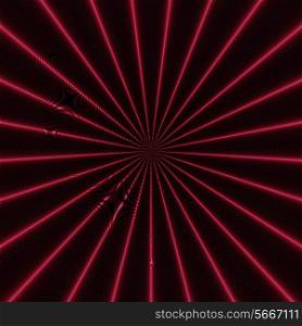 Abstract background with a pattern from direct red lines on the black