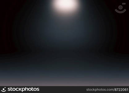 Abstract background with a spotlight below in the dark, empty space on black background for writing or decoration.