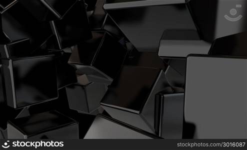 Abstract background with black cubes. Technology concept backdrop. 3d rendering. Abstract background with black cubes. Technology concept backdrop. 3d rendering digital background