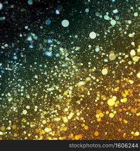Abstract Background With Blue - Gold  Particles