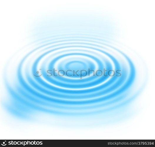 Abstract background with blue radial water ripples