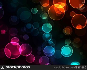 Abstract background with bokeh light effects