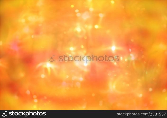 Abstract background with bokeh lights. Gold bokeh background. Gold abstract background