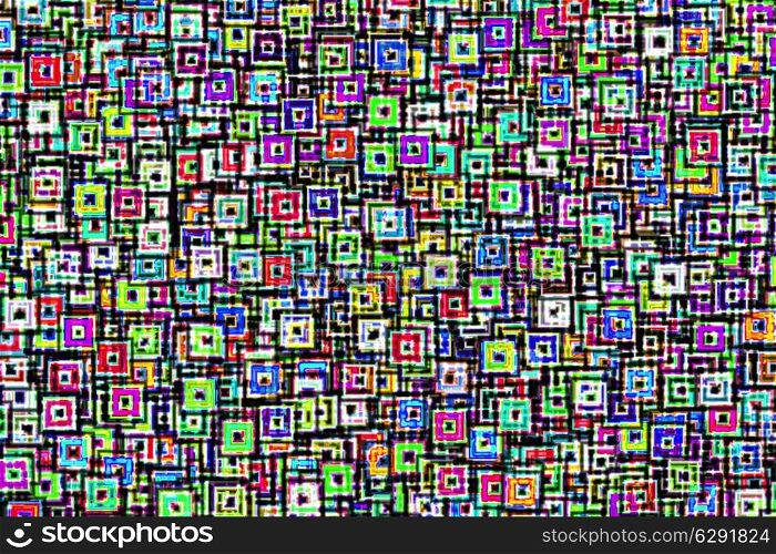Abstract background with bright colored squares