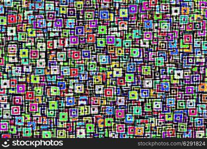 Abstract background with bright colored squares