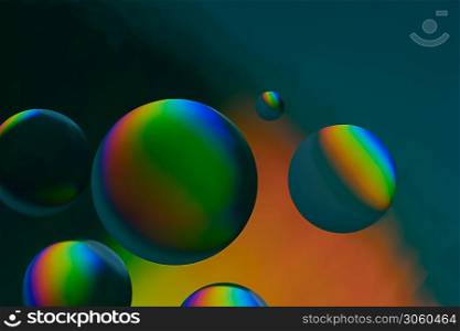 abstract background with bubbles in rainbow colors