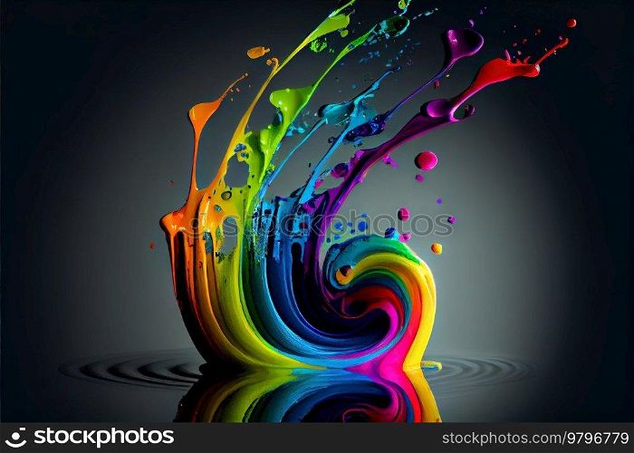 abstract background with burst of colors, rainbow splashes. abstract background with burst of colors