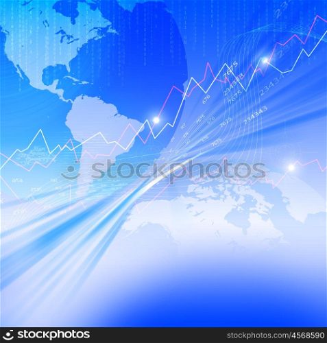 Abstract background with business elements. Symbol of a successful business