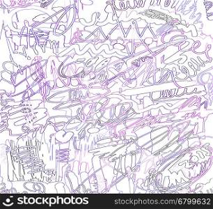 Abstract background with color scribble and lines pattern