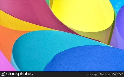 Abstract background with colored paper