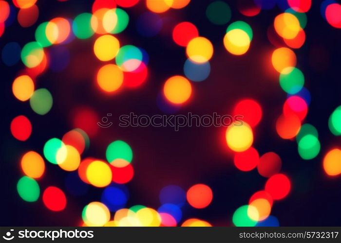 Abstract background with colored spots heart close up