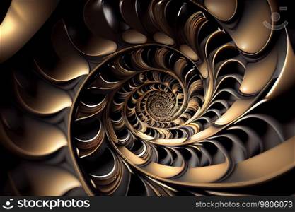 Abstract background with dnk spiral. Illustration AI Generative 