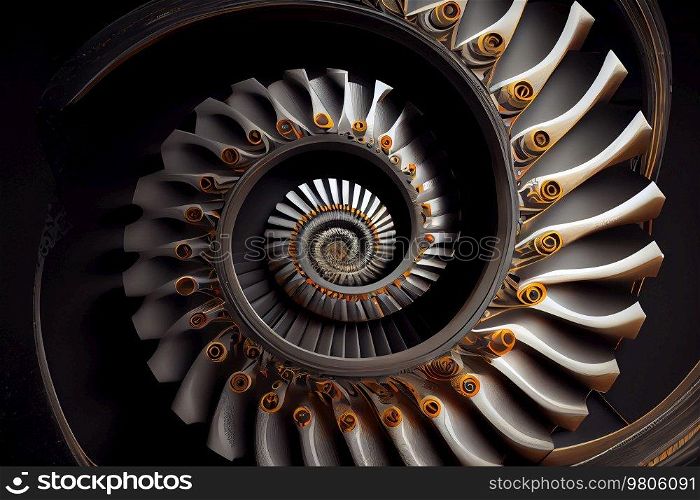 Abstract background with dnk spiral. Illustration AI Generative 